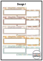 Vorschau - Mal- und Bastelvorlagen - Namensschilder Boho Blumen | Klassenzimmer Deko | Namenskärtchen - Seite 1