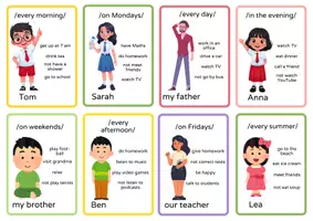 Vorschau - Fördermaterial/Inklusion - Speaking Cards: Present Simple / Klasse 5 und 6 - Seite 1