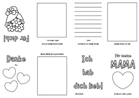Vorschau - Mal- und Bastelvorlagen - Muttertag Minibuch (Kl. 1-4) Geschenk - Seite 2