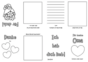 Vorschau - Mal- und Bastelvorlagen - Muttertag Minibuch (Kl. 1-4) Geschenk - Seite 3