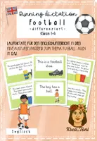 Vorschau - Stationenlernen - Running Dictation Football (Walk and write) – 9 differenzierte Laufdiktate zu Fußball, Englisch (3 Niveaustufen) Klasse 1, 2, 3, 4 - Deckblatt