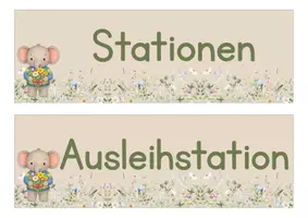Vorschau - Anderer Materialtyp - Schilder Klassenraumbeschriftung - Elefantenklasse - Seite 3