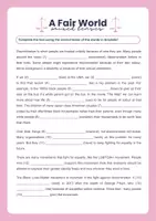 Vorschau - Arbeitsblätter - Mixed tenses Gap-Fill (More! 4 Unit 10 - A Fair World) - Deckblatt
