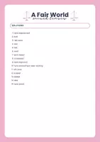 Vorschau - Arbeitsblätter - Mixed tenses Gap-Fill (More! 4 Unit 10 - A Fair World) - Seite 1