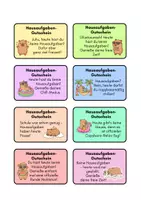 Vorschau - Bildkarten - Süße Capybara Hausaufgabengutscheine - Verstärker - coole Hausaufgaben Gutscheine - Klasse 2 - 7 - 8 Verschiedene Motive - Seite 1