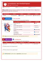Vorschau - Stationenlernen - Lernstationen Herz & Blutkreislauf ❤️ 4 Stationen + Puls-Experiment | Bio - Deckblatt
