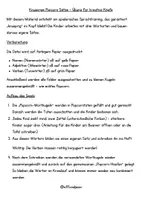 Vorschau - Anderer Materialtyp - Kreatives Schreiben - knusprige Popcorn Sätze (Wortarten) - Seite 1