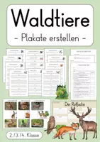 Vorschau - Unterrichtsreihen - Waldtiere - Wildtiere: Plakat erstellen (2./3./4. Klasse) - Deckblatt