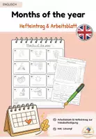 Vorschau - Arbeitsblätter - Months of the year - Hefteintrag und Arbeitsblatt - Deckblatt
