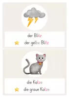 Vorschau - Arbeitsblätter - Schleichdiktat/ Laufdiktat tz | Klasse 1 | 8 Karten - Seite 2