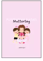 Vorschau - Mal- und Bastelvorlagen - Vielfältige Muttertagskarten (Ausmalbar) - Deckblatt