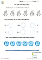 Aperçu - Matériel pour travaux manuels / dessin - Mathe 1. Klasse: Pinguin-Tag – Zahlen vergleichen & ordnen - Page de couverture