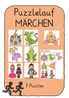 Vorschau - Spiele - Puzzlelauf Märchen (7 Puzzles zum Ausdauertraining) - Deckblatt