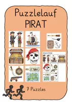 Vorschau - Spiele - Puzzlelauf Pirat (7 Puzzles zum Ausdauertraining) - Deckblatt