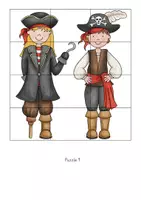 Vorschau - Spiele - Puzzlelauf Pirat (7 Puzzles zum Ausdauertraining) - Seite 1