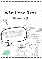 Vorschau - Arbeitsblätter - Wörtliche Rede Übungsheft (3./4. Klasse) - Deckblatt