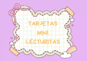 Vista previa - Hojas de trabajo - TARJETAS MINI LECTURITAS - Portada