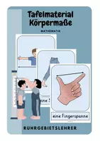 Vorschau - Bildkarten - Tafelmaterial Bildkarten Körpermaße Längen messen - Deckblatt
