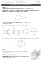 Vorschau - Arbeitsblätter - Klassenarbeit Fläche und Rauminhalt - Deckblatt