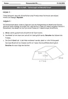 Vorschau - Arbeitsblätter - Klassenarbeit Fläche und Rauminhalt - Seite 1