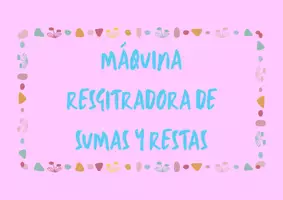 Vista previa - Refuerzo / NEE / Materiales de apoyo - MÁQUINA REGISTRADORA DE SUMAS Y RESTAS - Portada