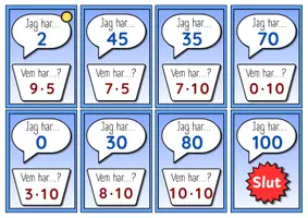 förhandsvisning - Mattespel: Grundläggande multiplikation (Jag har... Vem har...?) - sida 3
