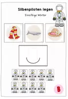 Vorschau - Spiele - Silbenpiloten legen - Einsilbige Wörter (Karibu Lehrwerk) - Deckblatt