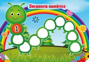 Vista previa - Hojas de trabajo - La Oruga de los Números: Juego de Secuencia Numérica (1-10) - página 1