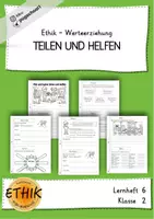 Vorschau - Arbeitsblätter - Ethik - Teilen und Helfen Klasse 2 - LH6 Werterziehung - Deckblatt