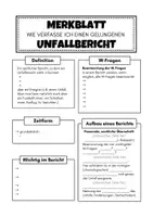 Vorschau - Arbeitsblätter - Einen Unfallbericht verfassen - Merkblatt & Merkblatt mit Lücken, Formulierungshilfen für den Basissatz, Übung (Zeugenaussagen & Tabelle) und Musterlösung - Seite 2