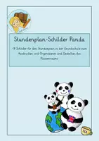 Vorschau - Poster - Stundenplanschilder Panda - Deckblatt