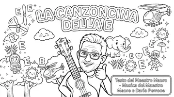 anteprima - Audio - Canzoncina della E - Libro da colorare - Pagina di copertina