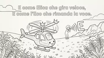anteprima - Audio - Canzoncina della E - Libro da colorare - Pagina 3