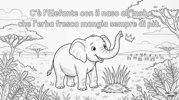 anteprima - Audio - Canzoncina della E - Libro da colorare - Pagina 2