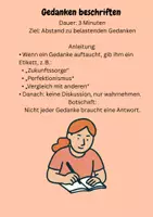 Vorschau - Bildkarten - 18 Achtsamkeitsübungen, Prüfungen, Abitur, Prüfungsangst, Achtsamkeit, mindset, Prüfungsvorbereitung - Seite 2