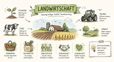 Vorschau - Arbeitsblätter - AB mit Fragen zum Thema "Landwirtschaft" + Lösungsblatt + Mindmap + Infografiken - Seite 2
