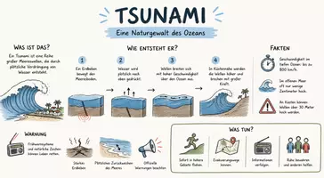 Vorschau - Arbeitsblätter - Lernposter + Arbeitsblätter zum Thema "Tsunami" + Lösung & Fragen & MP3 + Mindmap + Infografik - Seite 2