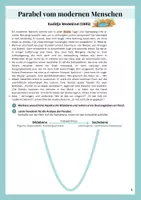 Vorschau - Arbeitsblätter - Eine Parabel interpretieren: Parabel vom modernen Menschen (Jg. 10-11) - Deckblatt