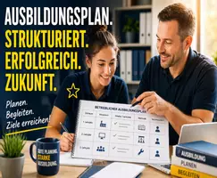Vorschau - Stundenentwürfe - Wie wird ein betrieblicher Ausbildungsplan erstellt – und wie sichert er eine erfolgreiche Ausbildung? Lernmaterial Nr. 6 für Meisterkurs Teil 4 (AEVO). Mit Übungsaufgaben, Lösungen und Lehrerhinweisen! - Deckblatt