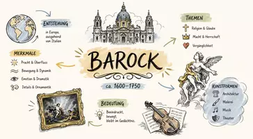 Vorschau - Arbeitsblätter - Lernposter + AB mit Fragen zum Thema "Barock" + Lösungsblatt + Mindmap + Infografik - Seite 2