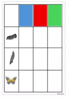 Vorschau - Fördermaterial/Inklusion - Klettmappe Schmetterling Tabelle - Seite 2