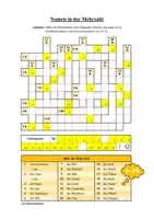 Vorschau - Arbeitsblätter - Kreuzworträtsel: Nomen in der Einzahl & Mehrzahl (Singular & Plural) - Seite 1