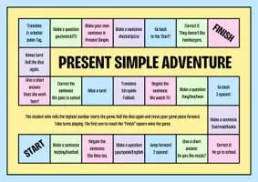 Vorschau - Spiele - Present Simple Board Game / Klasse 5-6 - Seite 1