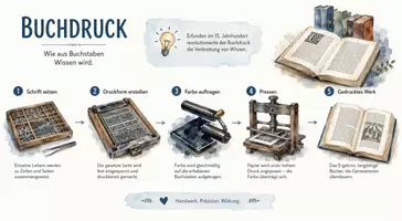 Vorschau - Arbeitsblätter - Lernposter + Arbeitsblätter zum Thema "Buchdruck" + Lösung & MP3 + Mindmap + Infografik - Seite 2