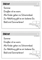 Vorschau - Arbeitsblätter - Diktat zum Sommer Klasse 1-2 mit Diktatvorbereitung - Seite 1
