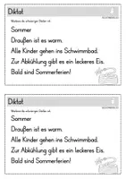 Vorschau - Arbeitsblätter - Diktat zum Sommer Klasse 1-2 mit Diktatvorbereitung - Seite 3