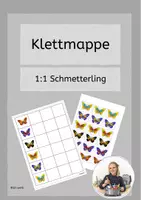 Vorschau - Fördermaterial/Inklusion - Klettmappe Schmetterling 1:1 - Deckblatt