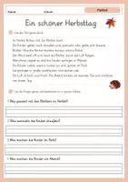 Vorschau - Stationenlernen - Deutsch Leseverstehen Herbst-Bundle (Klasse 2–3) - Seite 2