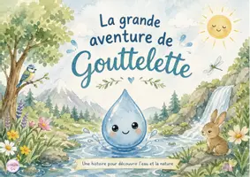 Aperçu - Préparation de séance / Séance complète - kamishibai La Grande Aventure de Gouttelette - Page de couverture