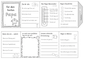 Vorschau - Arbeitsblätter - Leporello: Vatertag / Opa (Klasse 1-4) Bastelvorlage - Seite 3